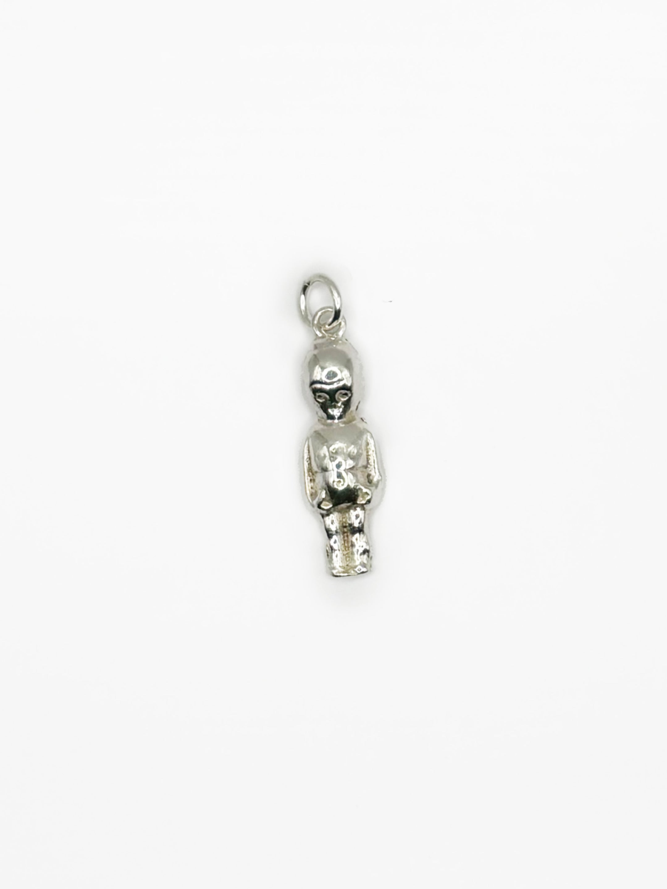 Vintage Sterling Silver Alien Charm
