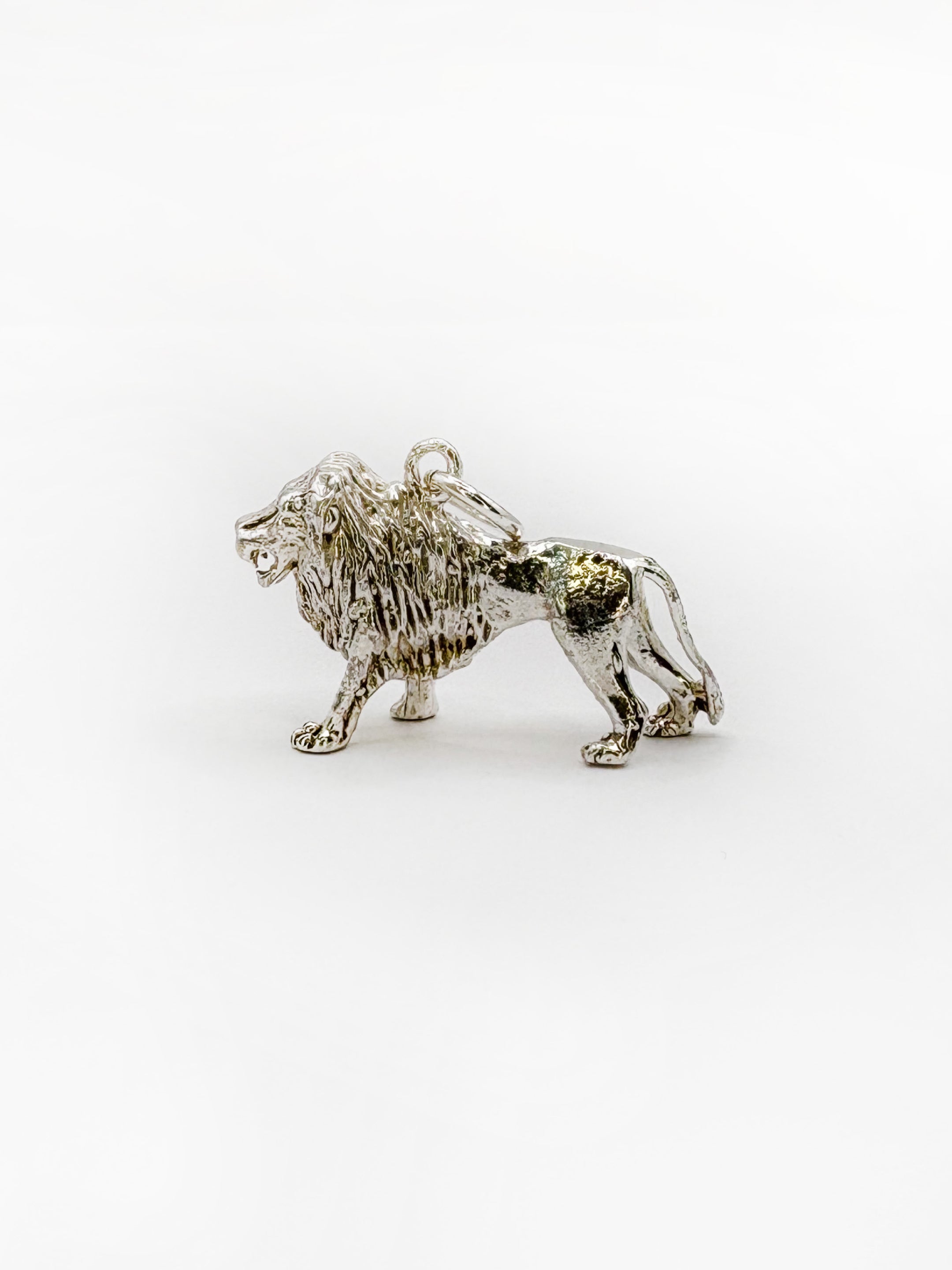 Vintage Sterling Silver Lion Charm