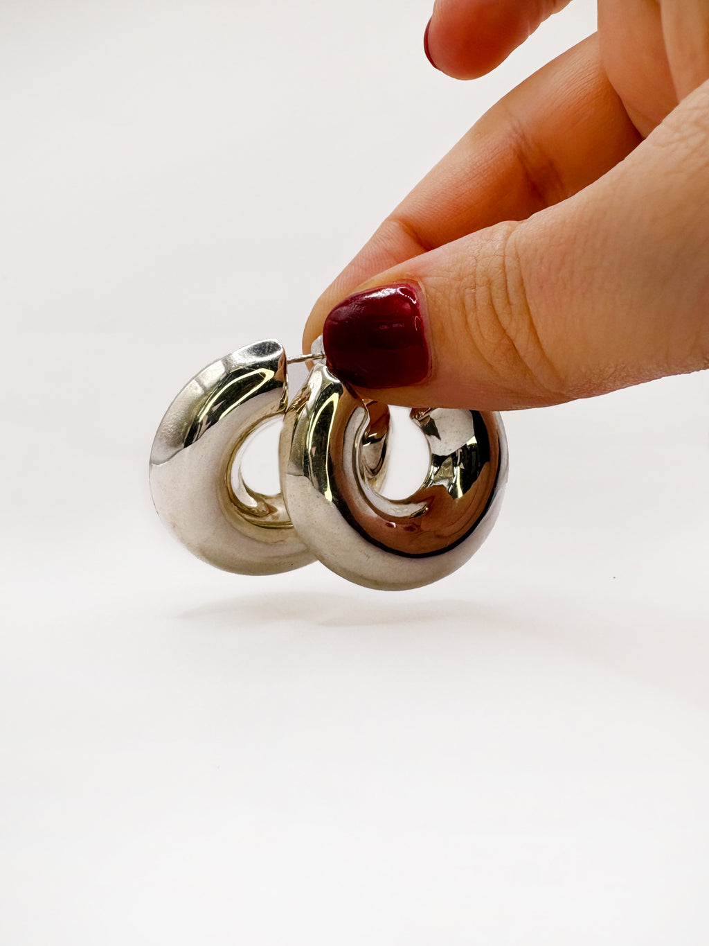 Sterling Silver Chunky Bubble Hoops