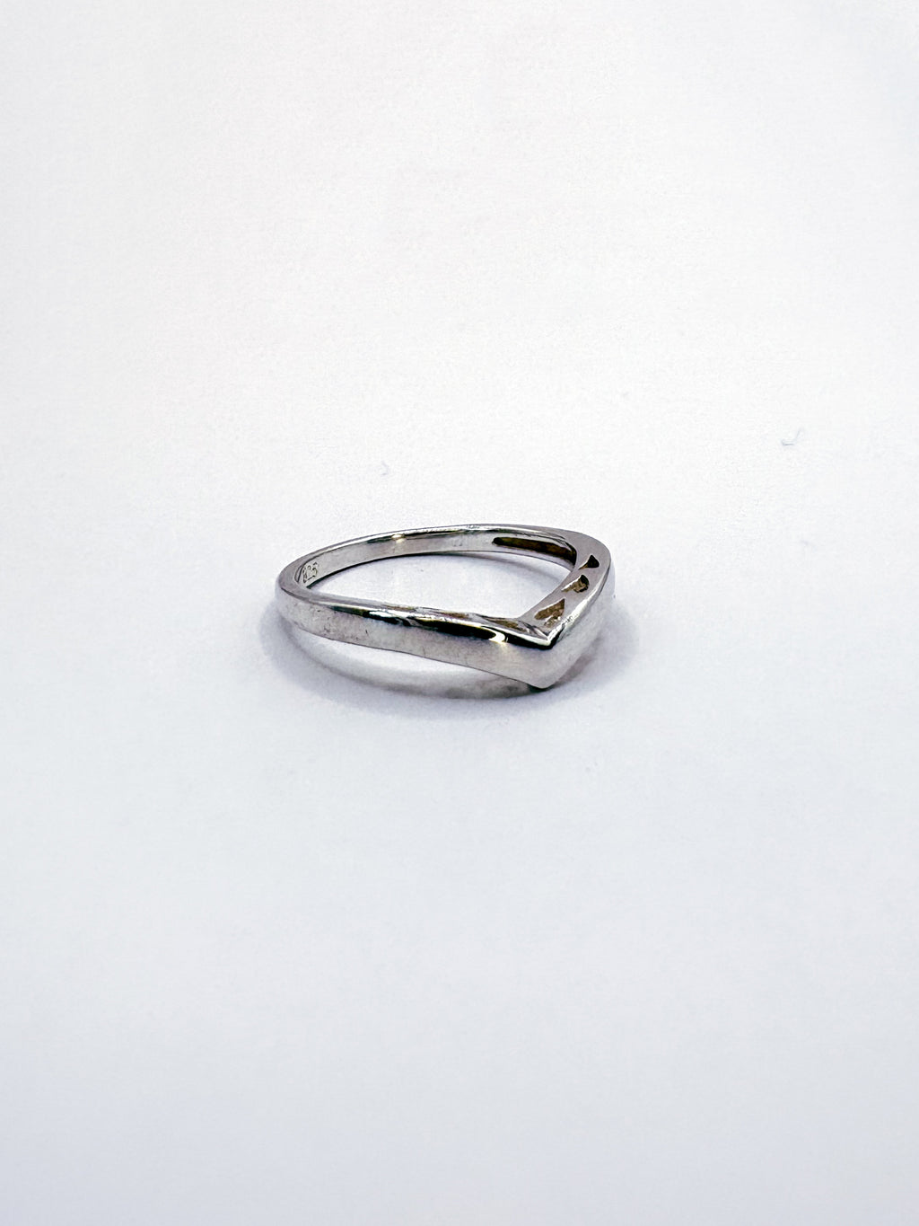Sterling Silver Heart Wishbone Ring