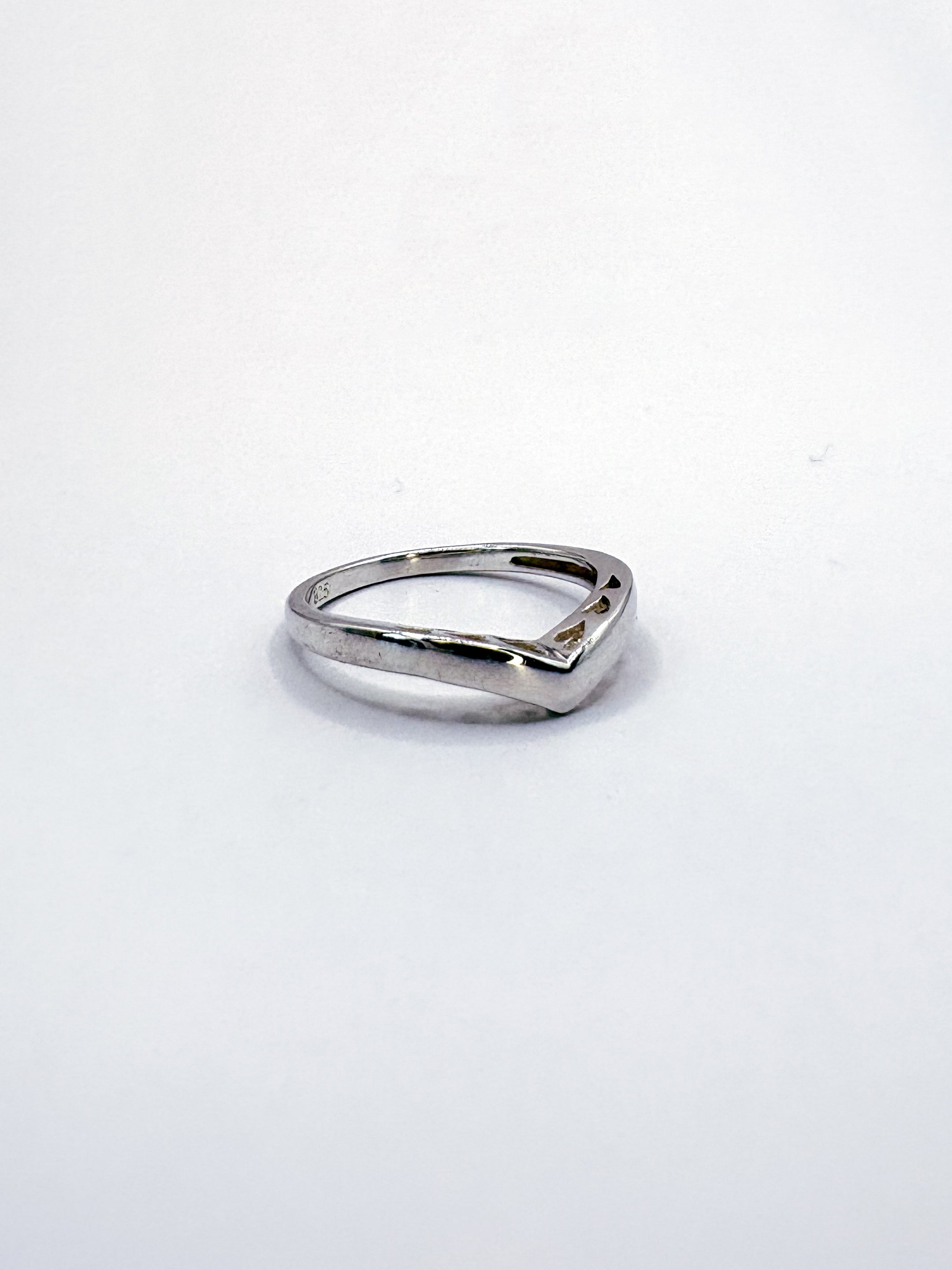 Sterling Silver Heart Wishbone Ring