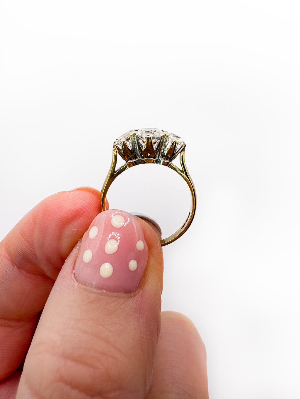 9ct Gold Trilogy Ring with Cubic Zirconia