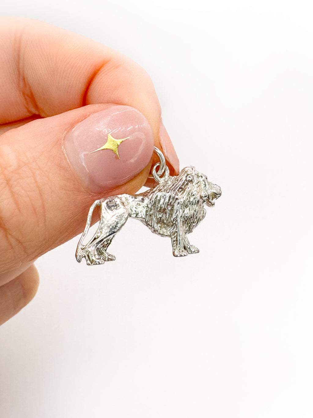 Vintage Sterling Silver Lion Charm