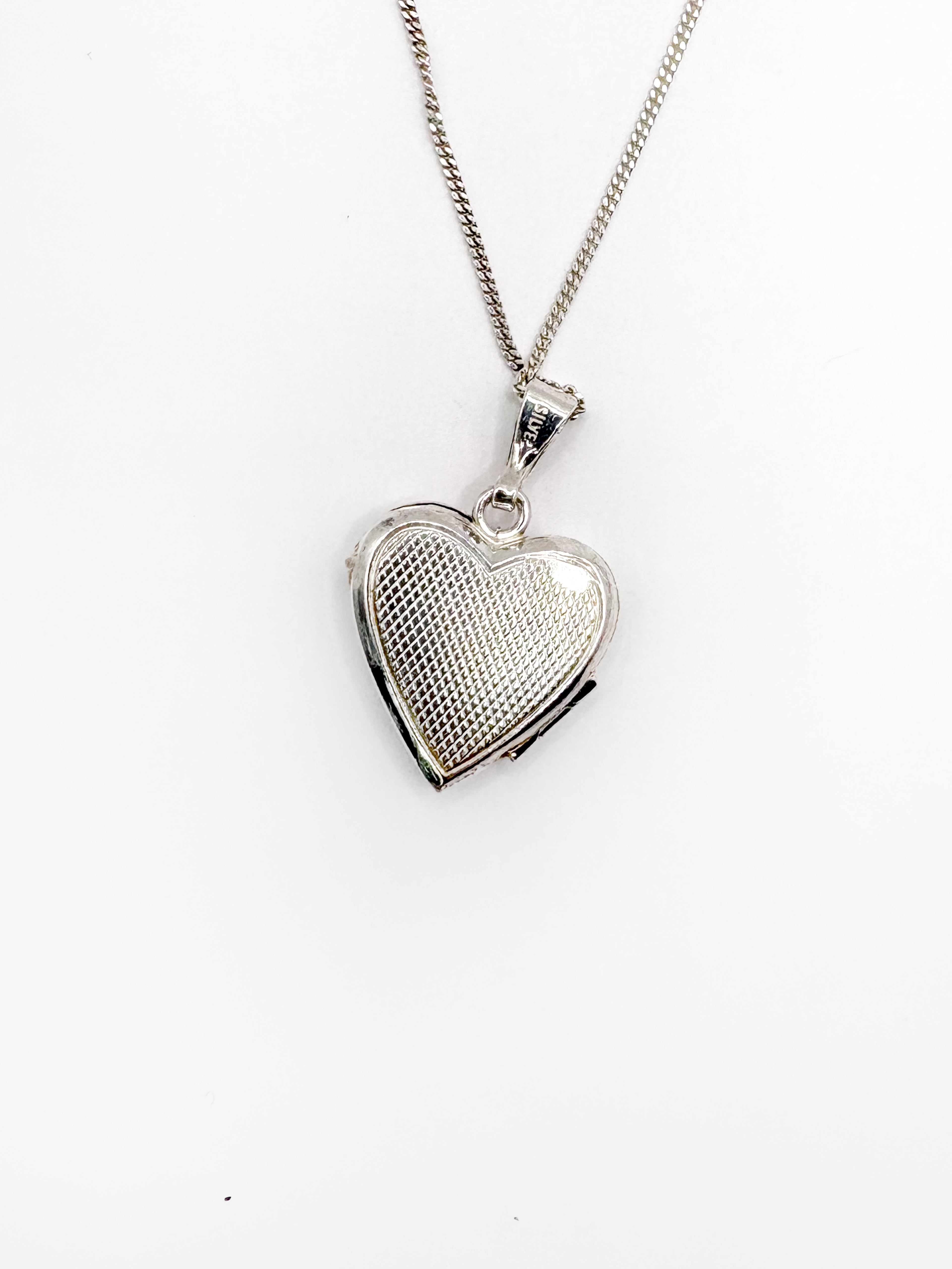 Vintage Sterling Silver Locket with Engraving (Small)