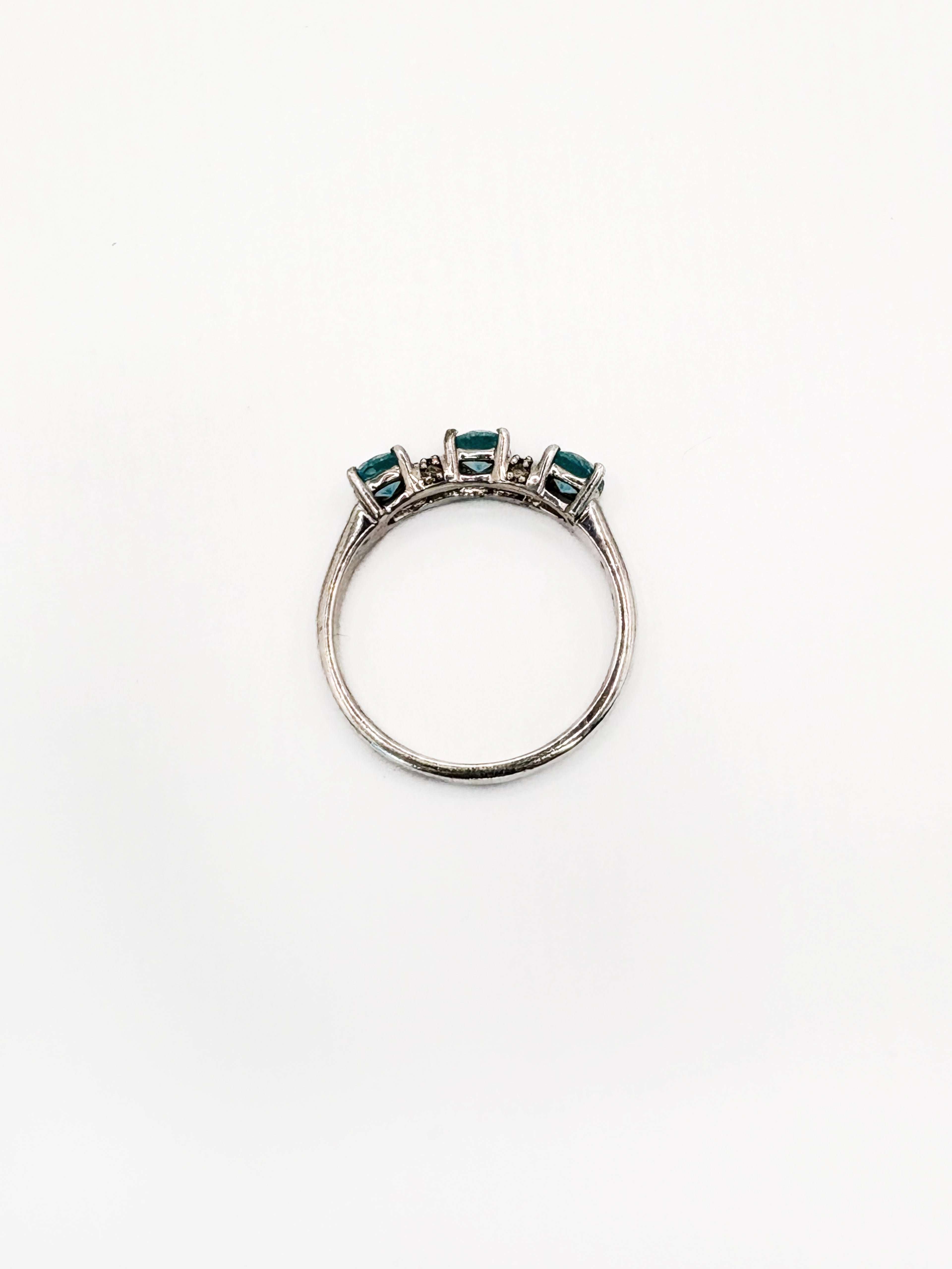 Sterling Silver Topaz Trilogy Ring